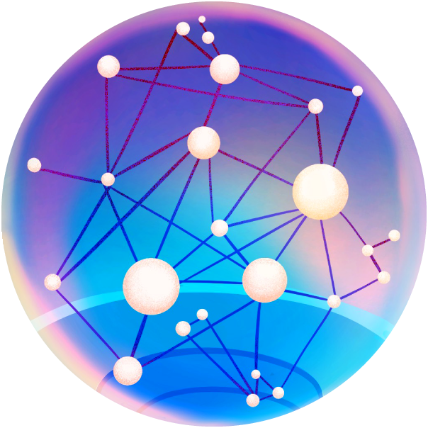 Globe of interconnected lights representing a neural network