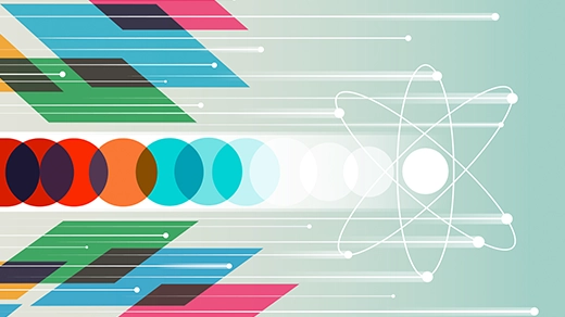 Shapes forming an atom